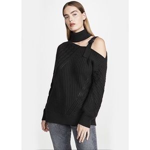 Jonathan Simkhai Strapped Wool Asymmetric Sweater